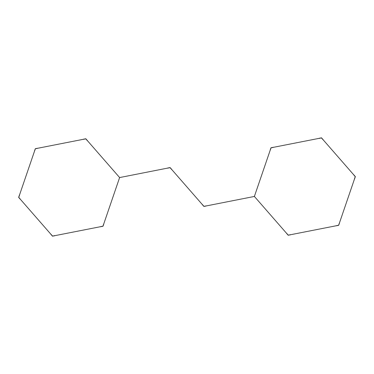 1,2-Dicyclohexylethane molecular structure, CAS 3321-50-4