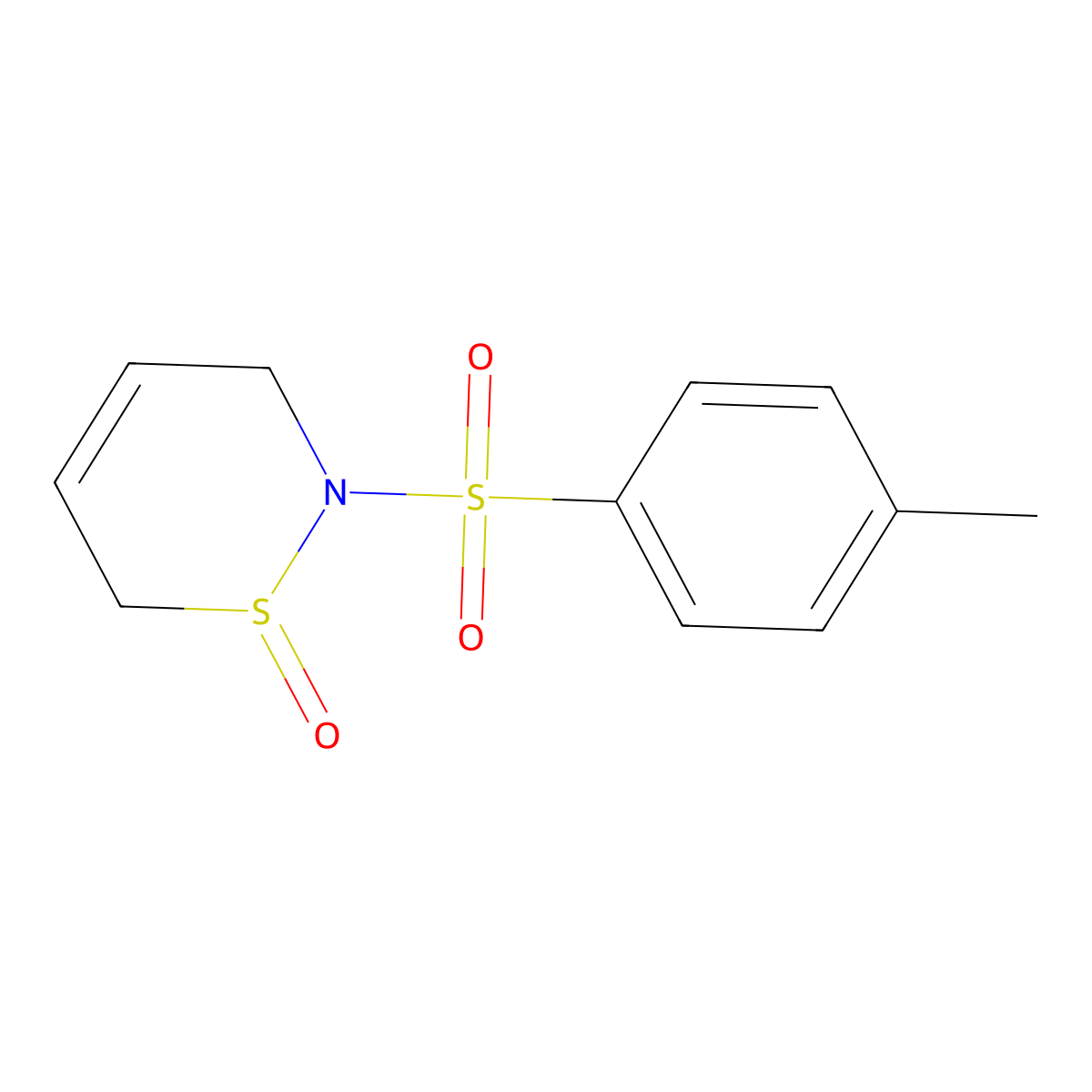 2-[(4-Methylphenyl)sulfonyl]-3,6-dihydro-2h-1,2-thiazine 1-oxide molecular structure, CAS 33210-01-4