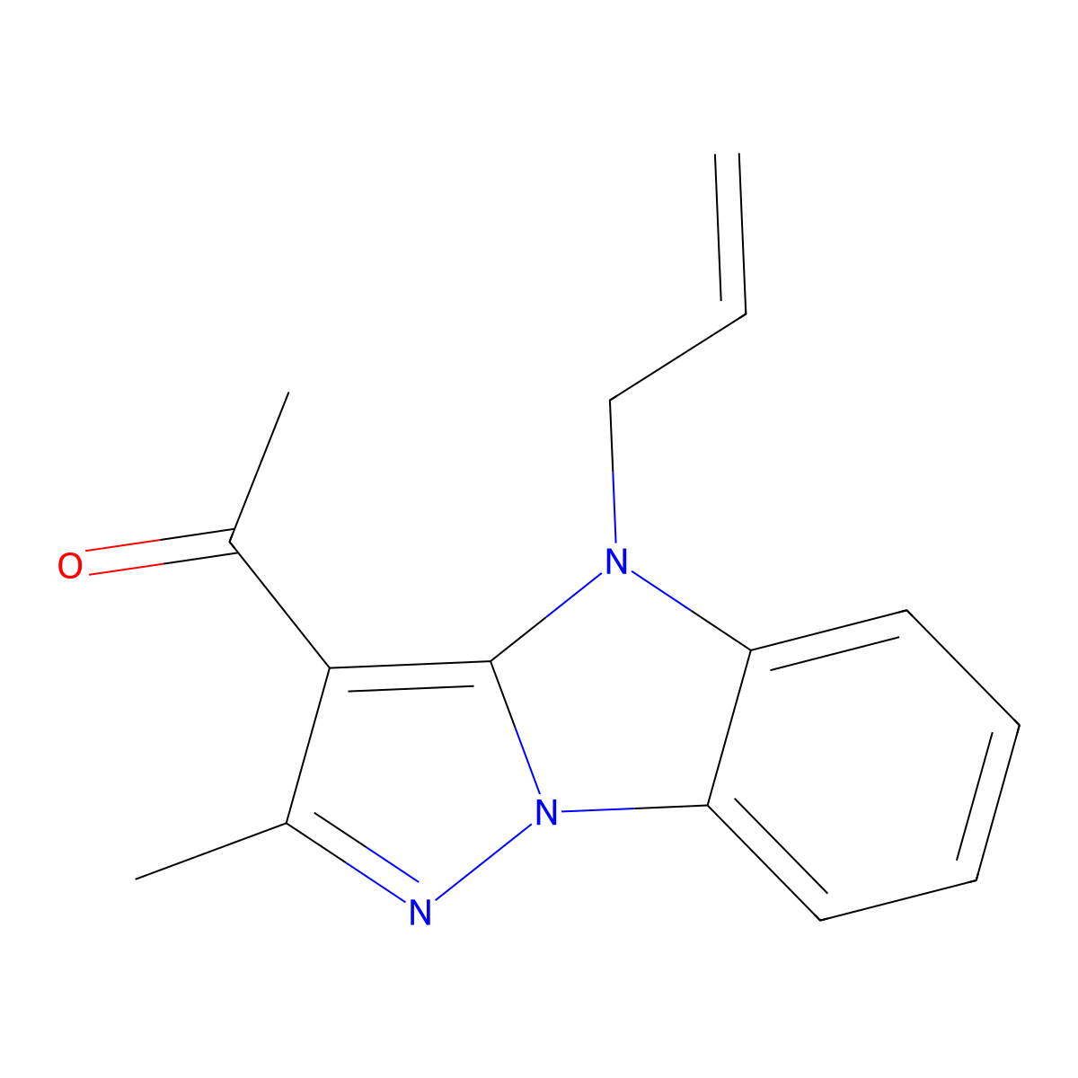 1-[4-Methyl-7-(prop-2-en-1-yl)-2,3,7-triazatricyclo[6.4.0.0,2,6]dodeca-1(12),3,5,8,10-pentaen-5-yl]ethan-1-one molecular structure, CAS 332101-85-6