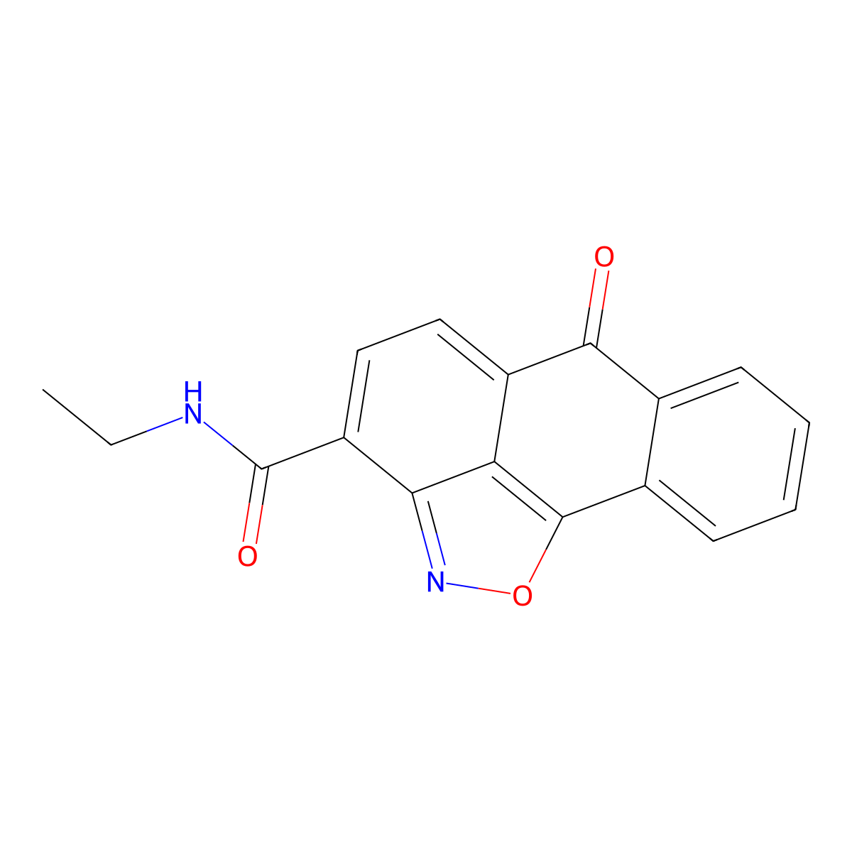N-ethyl-6-oxo-6H-anthra[1,9-cd][1,2]oxazole-3-carboxamide molecular structure, CAS 332102-42-8