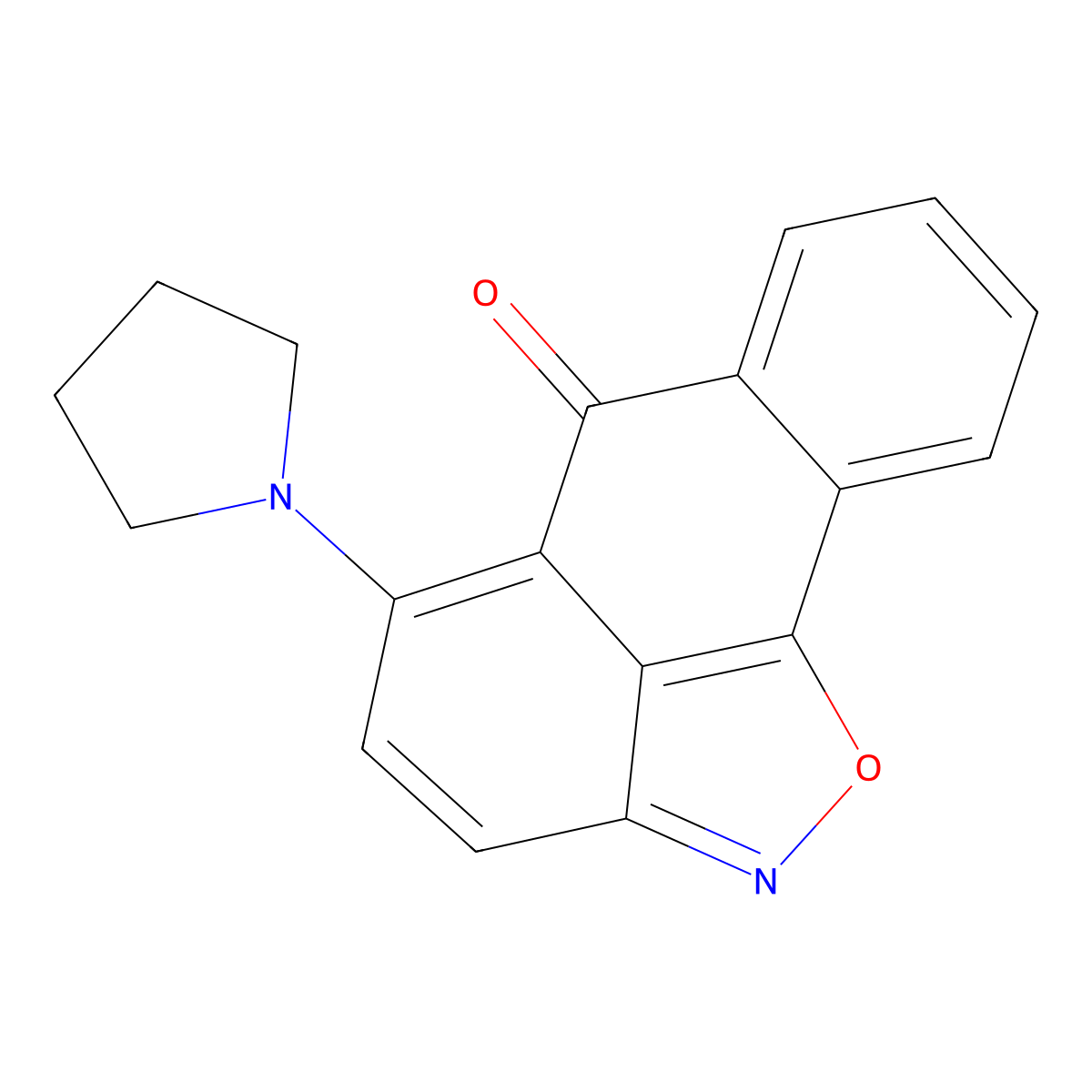 5-(pyrrolidin-1-yl)-6H-anthra[1,9-cd]isoxazol-6-one molecular structure, CAS 332102-44-0