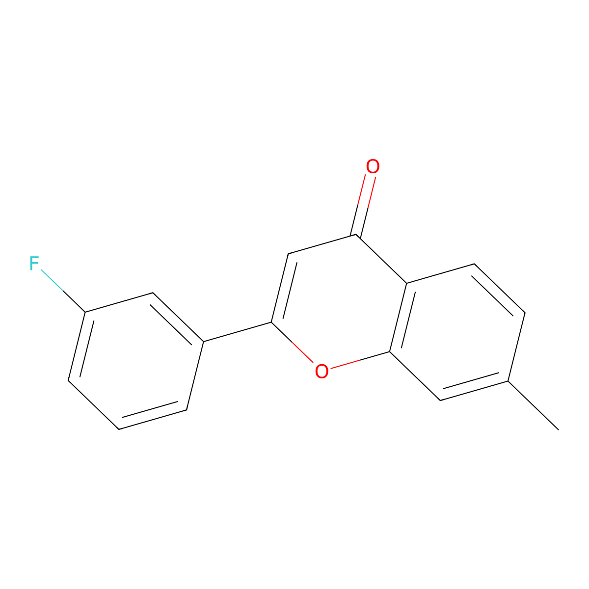 2-(3-Fluorophenyl)-7-methyl-4H-chromen-4-one molecular structure, CAS 332102-78-0