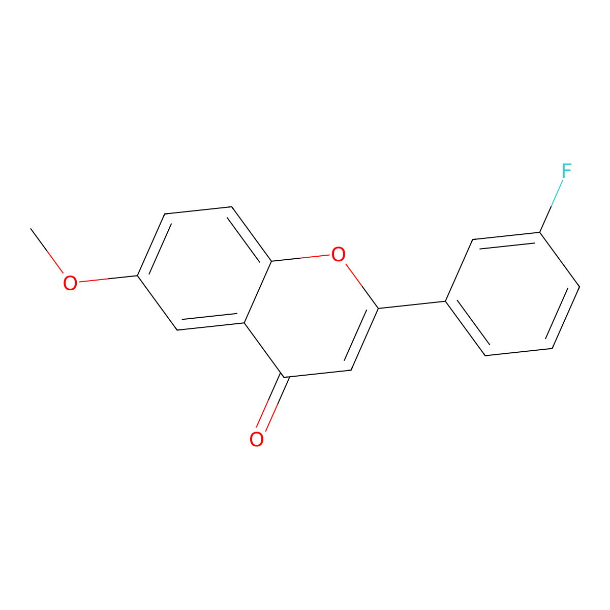2-(3-Fluorophenyl)-6-methoxychromen-4-one molecular structure, CAS 332102-82-6