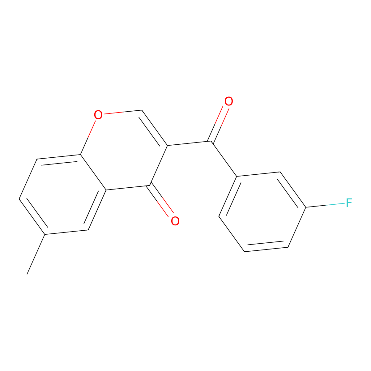 3-(3-Fluorobenzoyl)-6-methylchromen-4-one molecular structure, CAS 332102-85-9