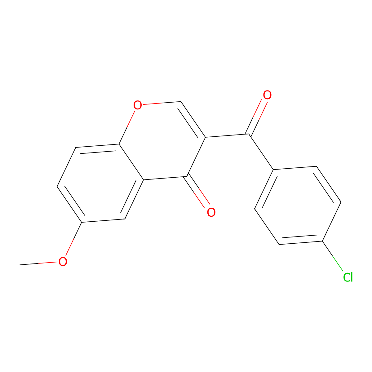 3-(4-Chlorobenzoyl)-6-methoxychromen-4-one molecular structure, CAS 332102-95-1