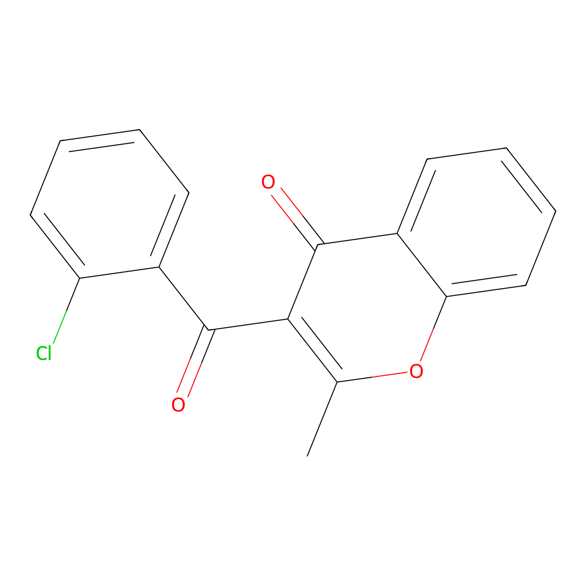 3-(2-Chlorobenzoyl)-2-methylchromen-4-one molecular structure, CAS 332103-04-5