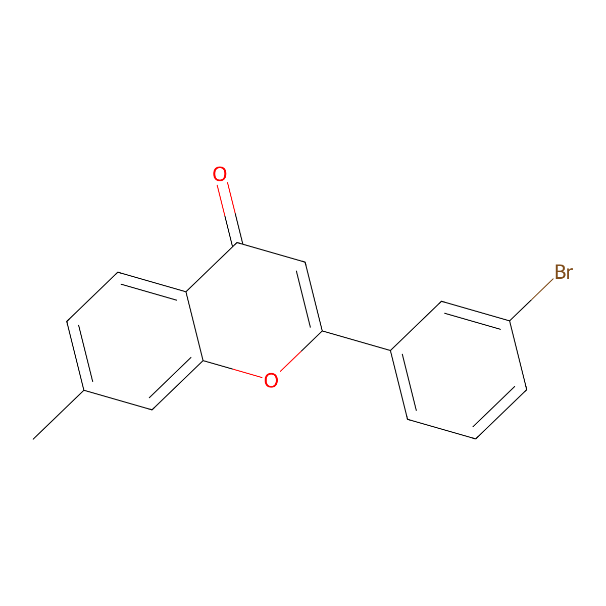 2-(3-Bromophenyl)-7-methyl-4H-chromen-4-one molecular structure, CAS 332103-11-4
