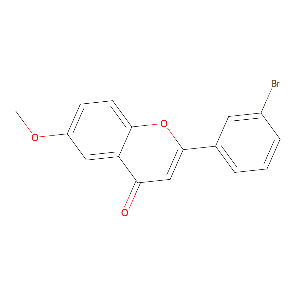 2-(3-Bromophenyl)-6-methoxychromen-4-one molecular structure, CAS 332103-12-5