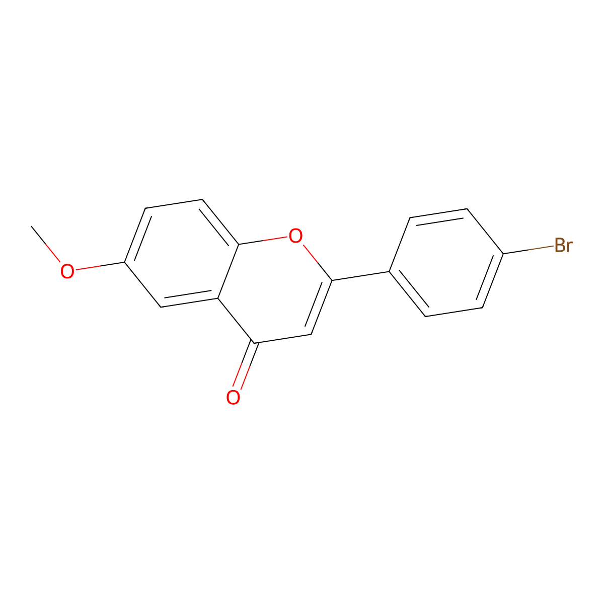 2-(4-Bromophenyl)-6-methoxychromen-4-one molecular structure, CAS 332103-13-6