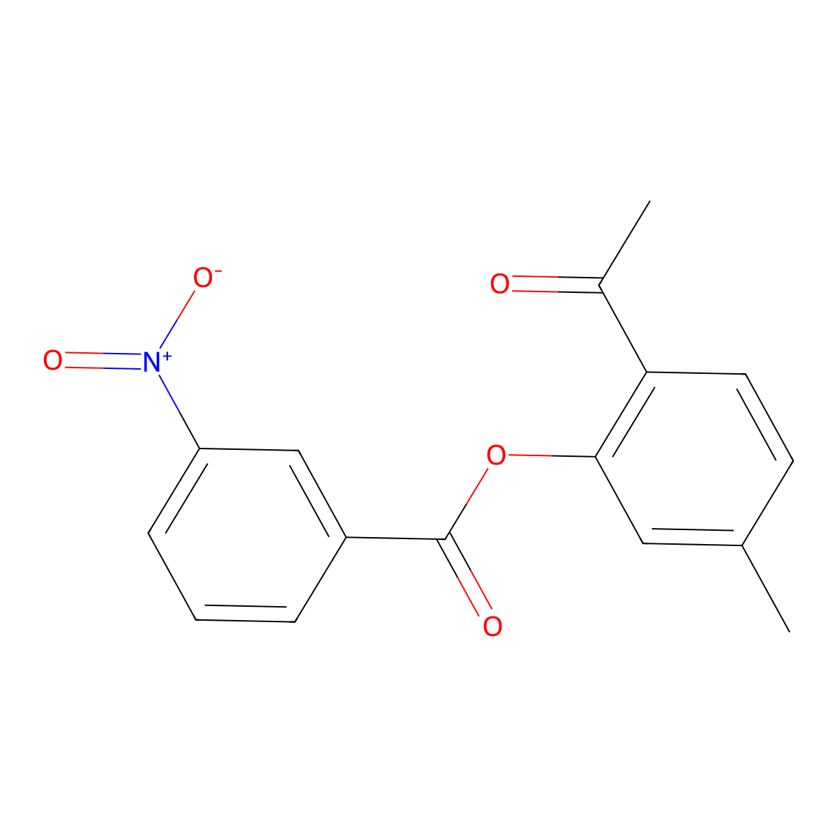 2-Acetyl-5-methylphenyl 3-nitrobenzoate molecular structure, CAS 332103-17-0