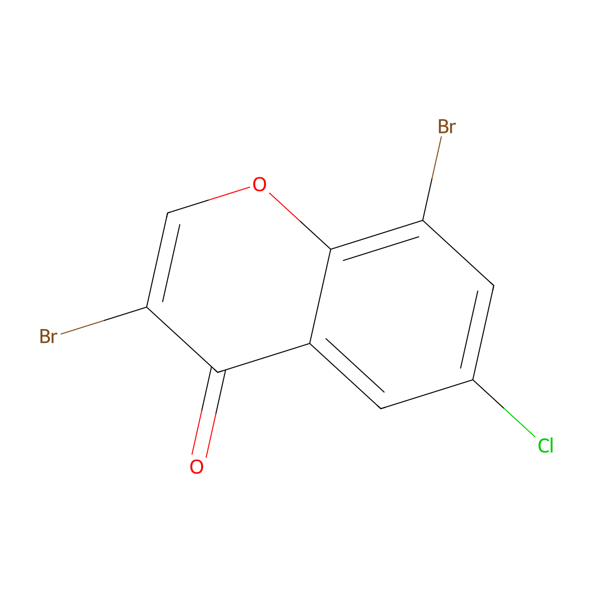 6-Chloro-3,8-dibromochromone molecular structure, CAS 332104-28-6
