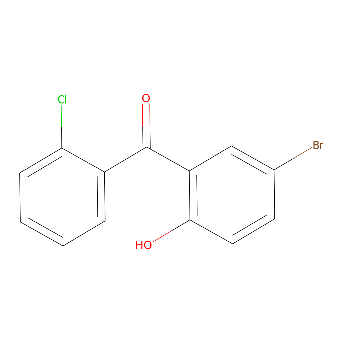 5-Bromo-2'-chloro-2-hydroxybenzophenone molecular structure, CAS 332104-54-8