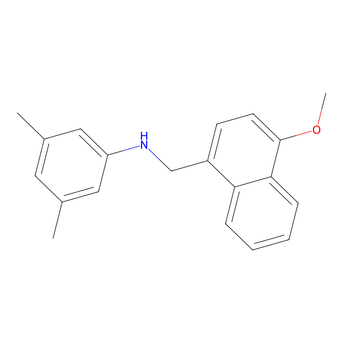 N-[(4-methoxynaphthalen-1-yl)methyl]-3,5-dimethylaniline molecular structure, CAS 332107-75-2