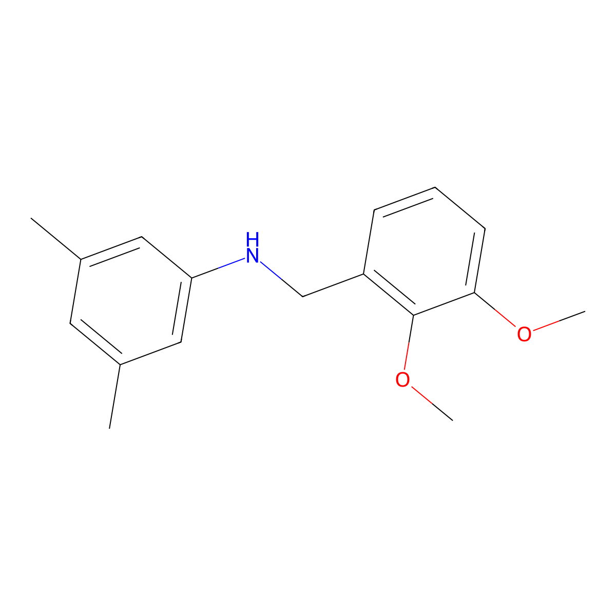 N-[(2,3-dimethoxyphenyl)methyl]-3,5-dimethylaniline molecular structure, CAS 332107-83-2