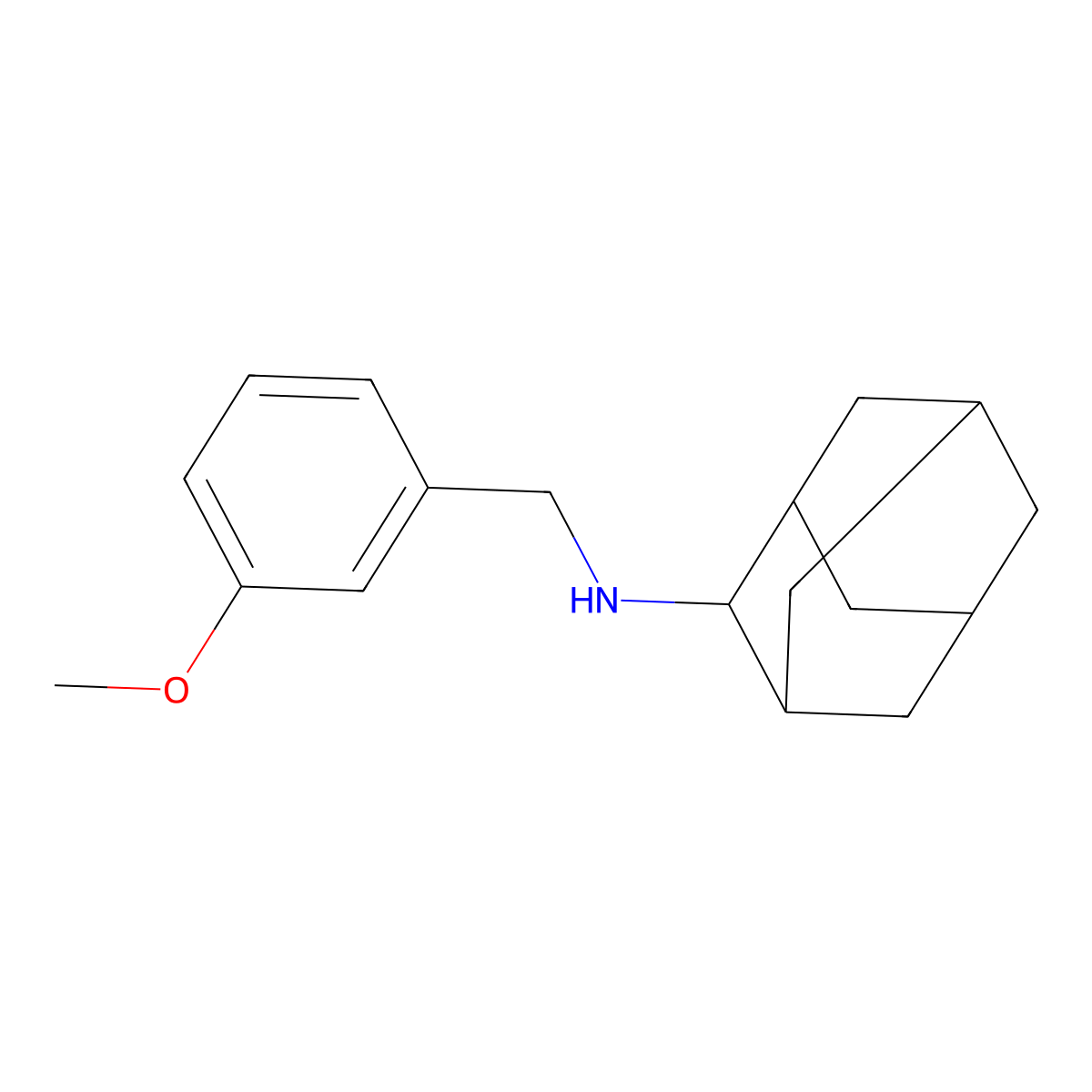 N-[(3-methoxyphenyl)methyl]adamantan-2-amine molecular structure, CAS 332108-13-1