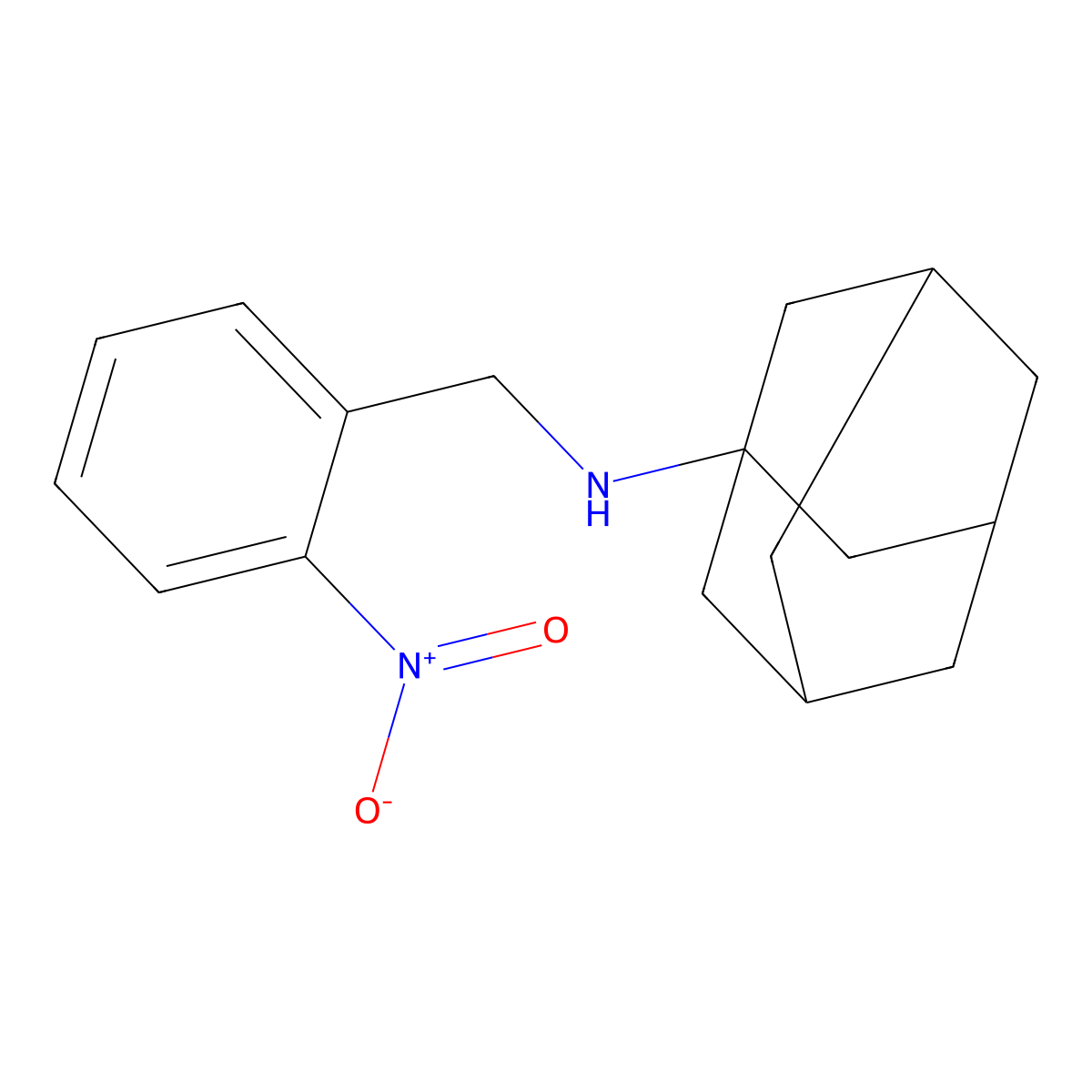 1-Adamantyl(2-nitrobenzyl)amine molecular structure, CAS 332108-14-2