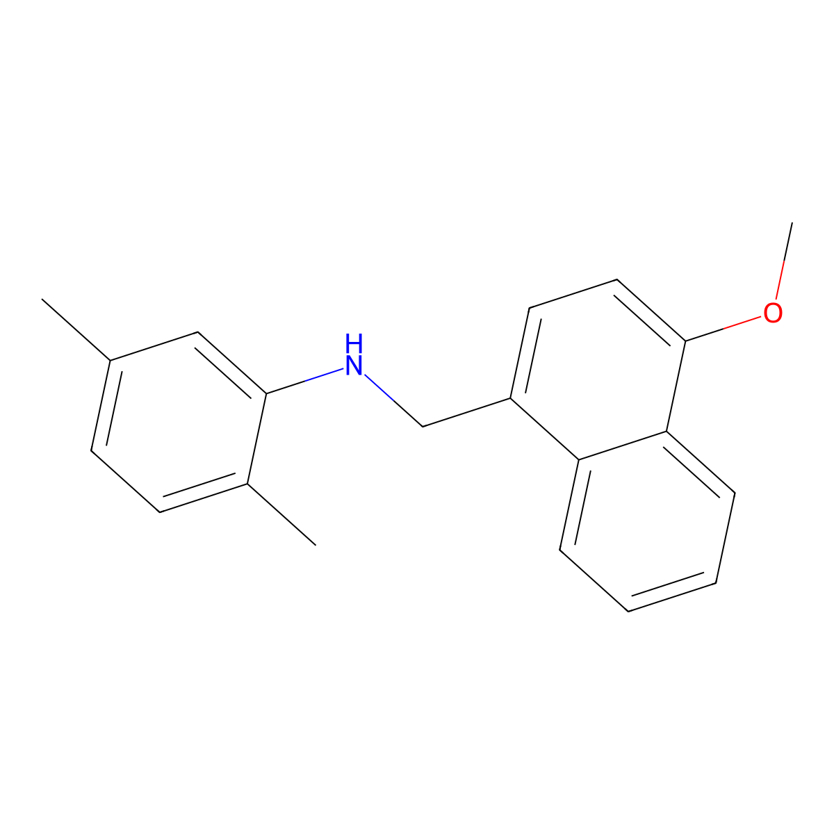 N-[(4-methoxynaphthalen-1-yl)methyl]-2,5-dimethylaniline molecular structure, CAS 332108-20-0