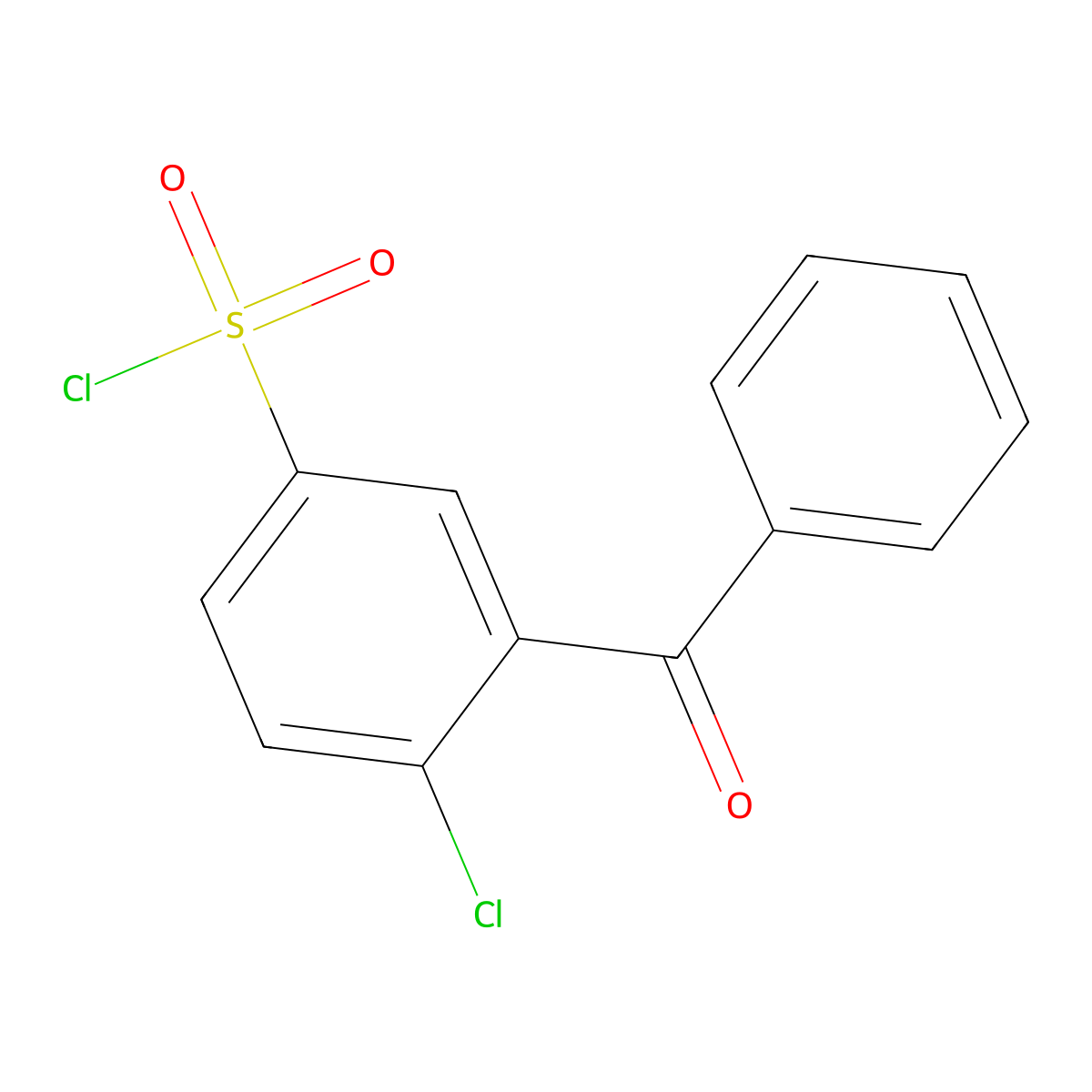 3-Benzoyl-4-chlorobenzene-1-sulfonyl chloride molecular structure, CAS 33211-56-2
