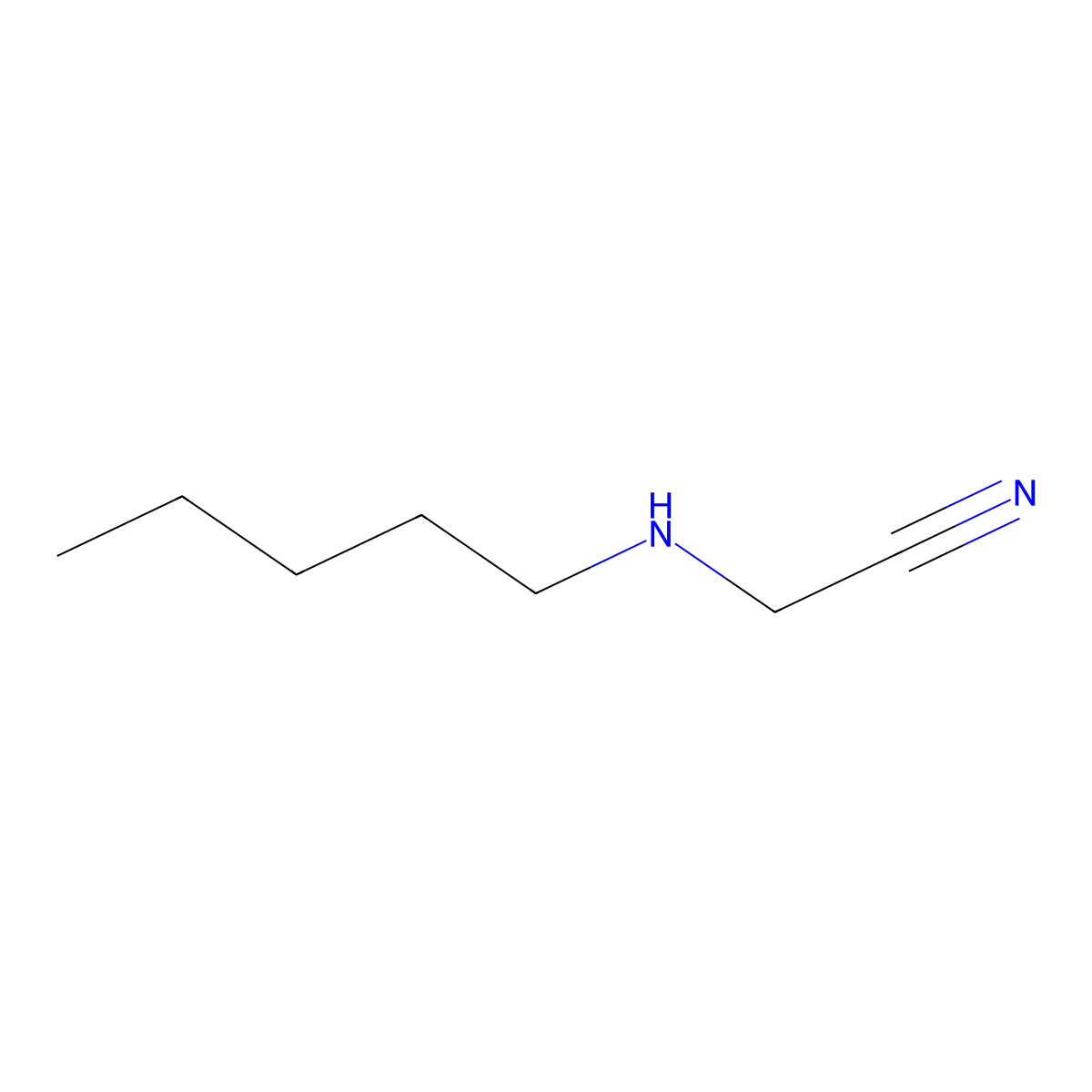 2-(n-Pentylamino)acetonitrile molecular structure, CAS 33211-97-1
