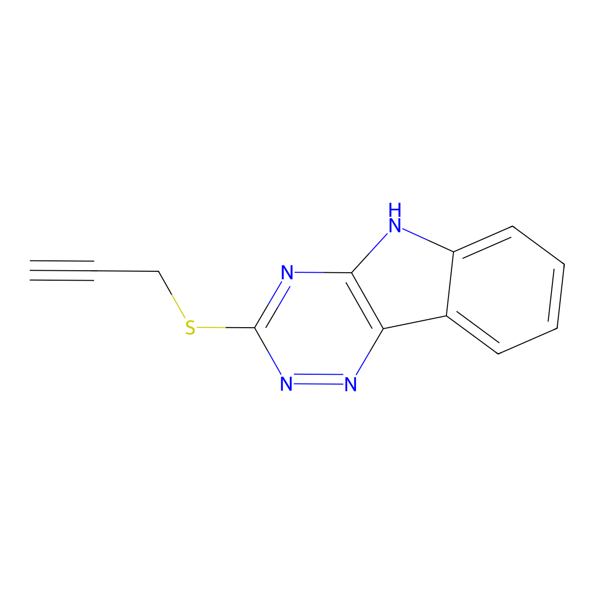 2-propynyl 5H-[1,2,4]triazino[5,6-b]indol-3-yl sulfide molecular structure, CAS 332110-23-3