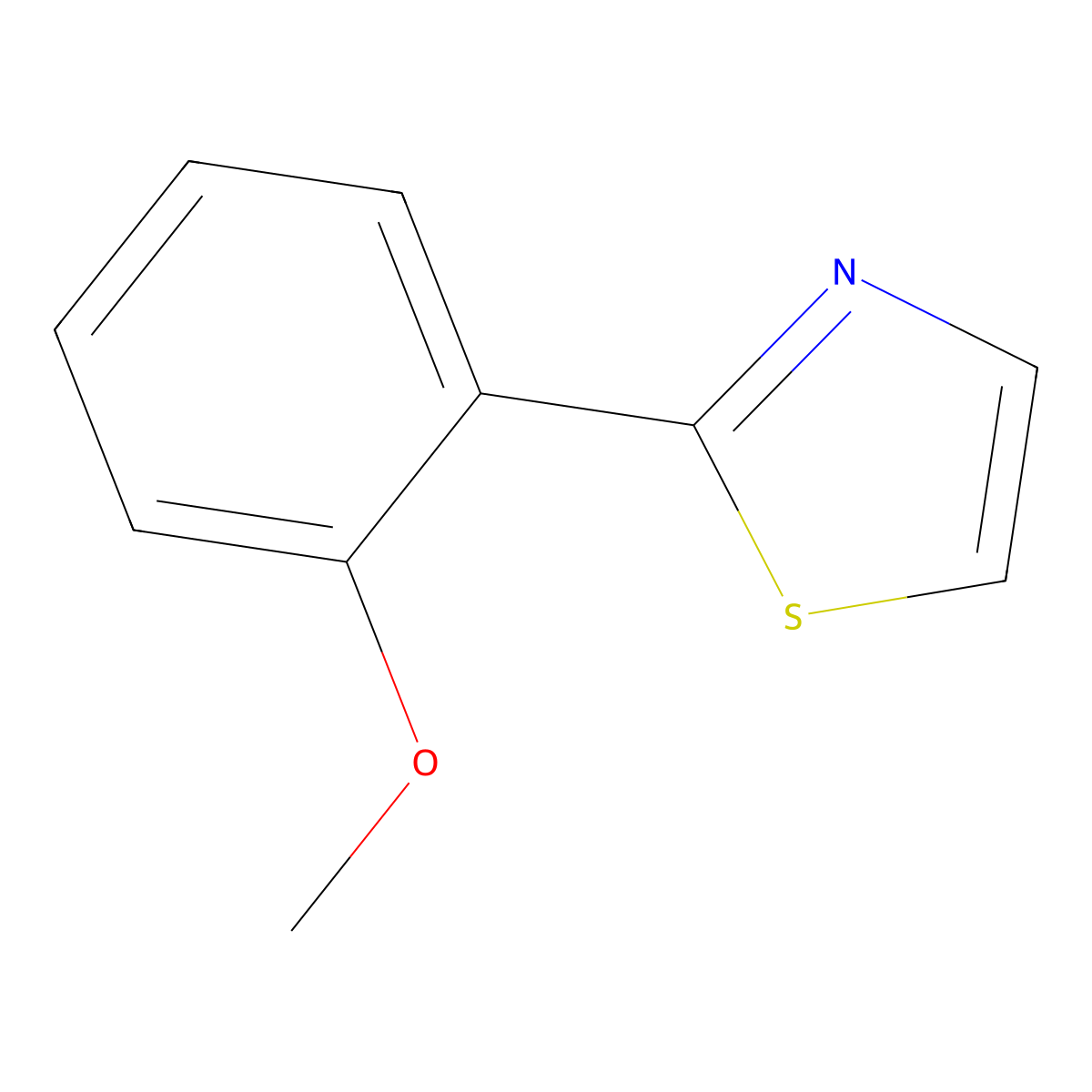 2-(2-Methoxyphenyl)thiazole molecular structure, CAS 332113-75-4