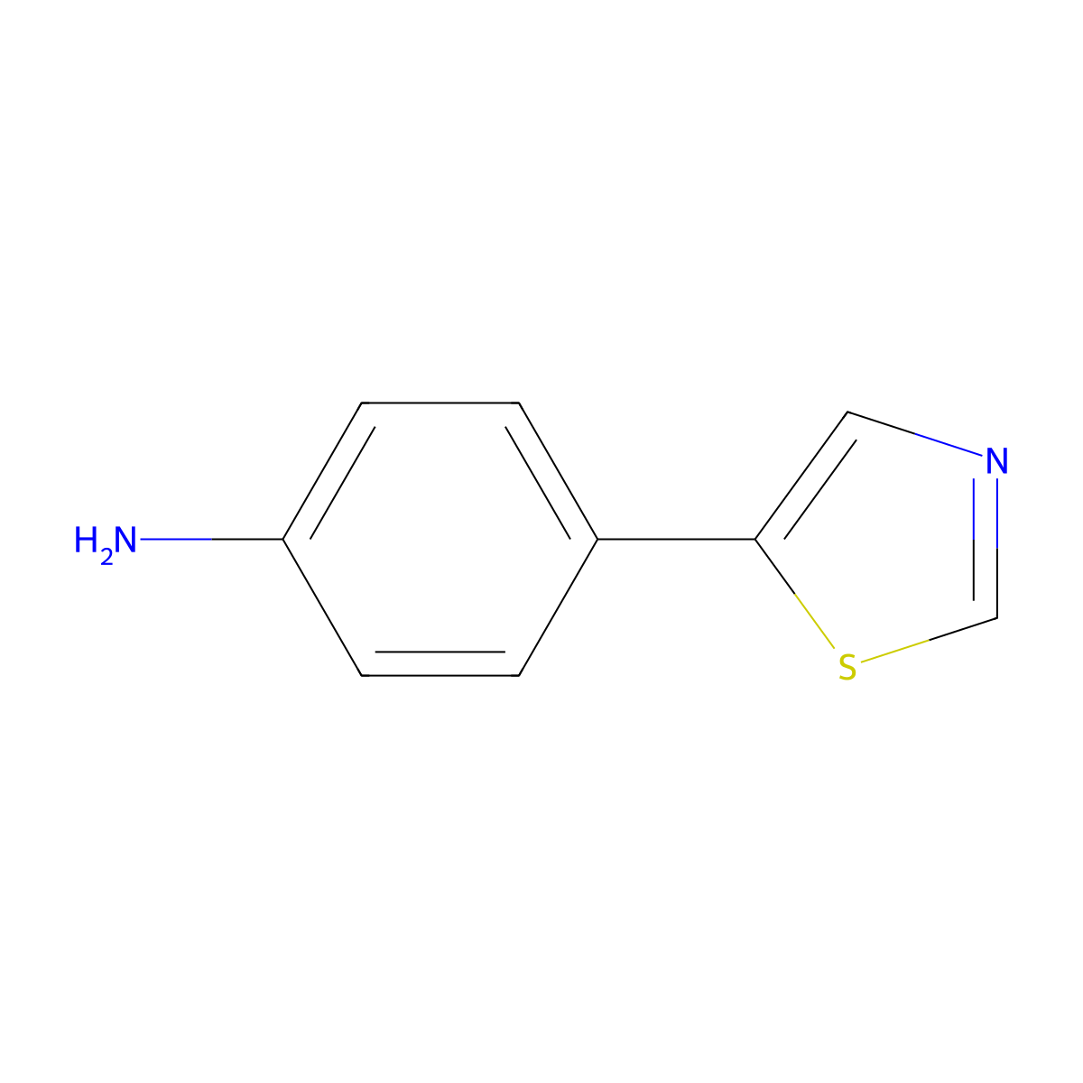 4-(1,3-Thiazol-5-yl)aniline molecular structure, CAS 332113-79-8