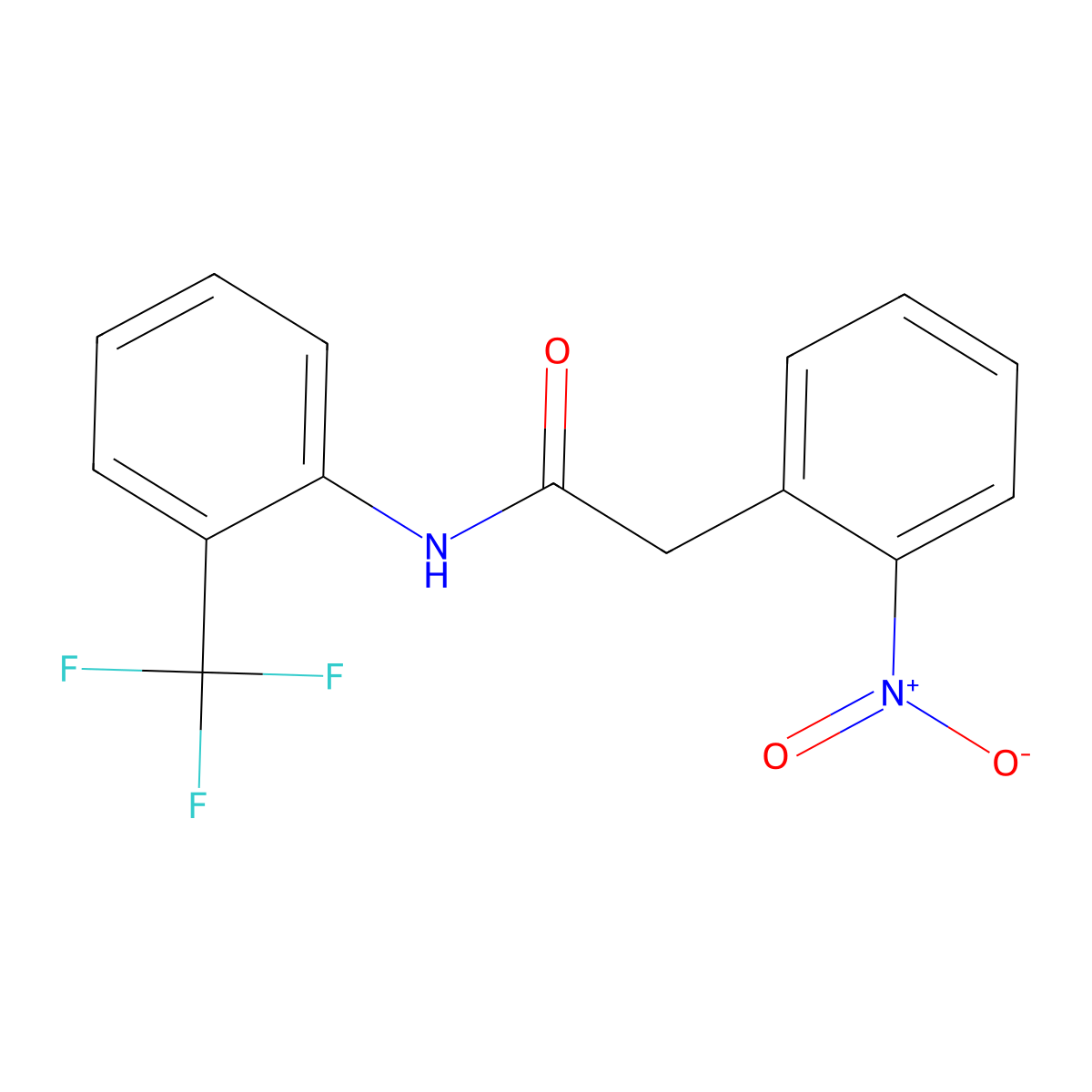2-(2-nitrophenyl)-N-[2-(trifluoromethyl)phenyl]acetamide molecular structure, CAS 332116-38-8