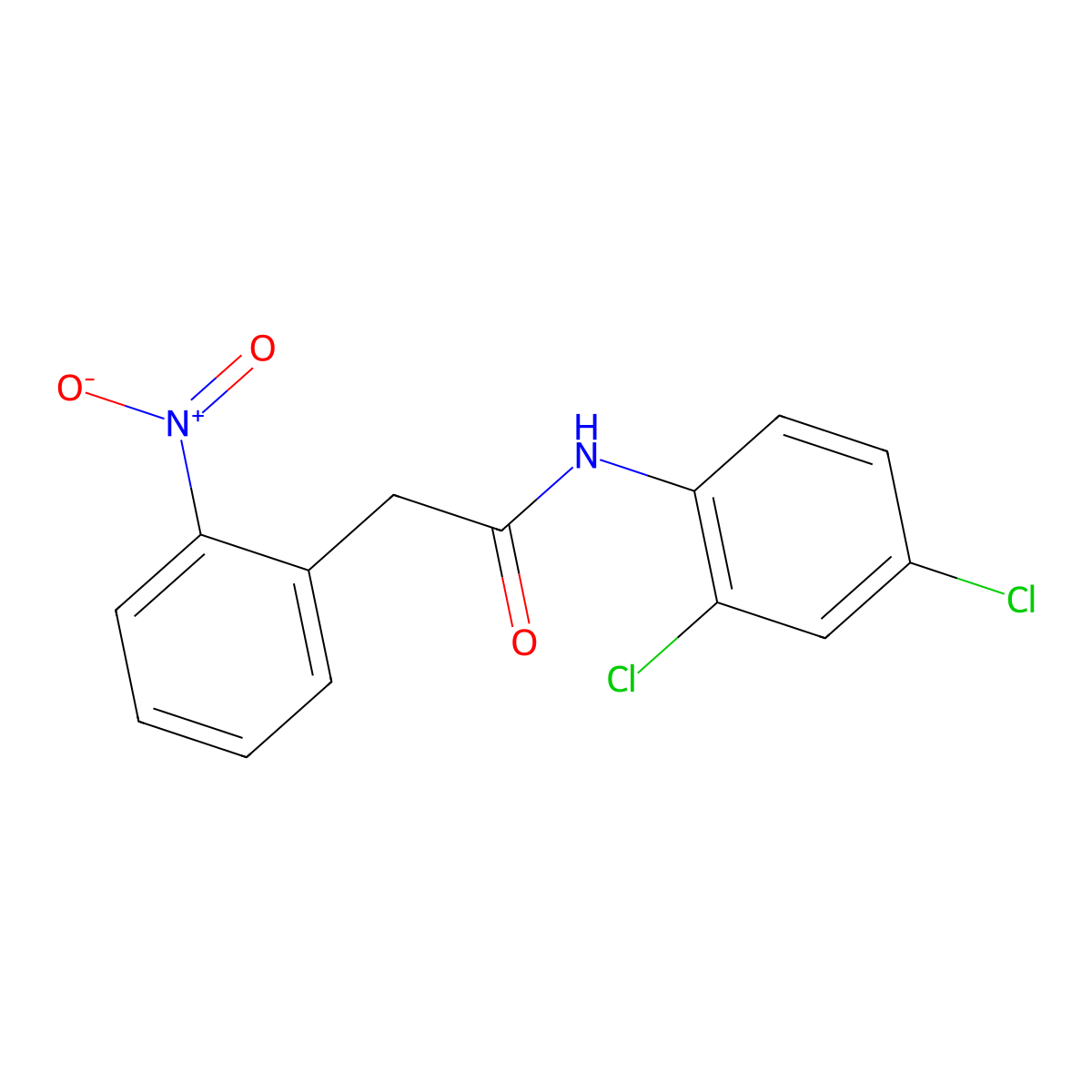 N-(2,4-dichlorophenyl)-2-(2-nitrophenyl)acetamide molecular structure, CAS 332116-41-3