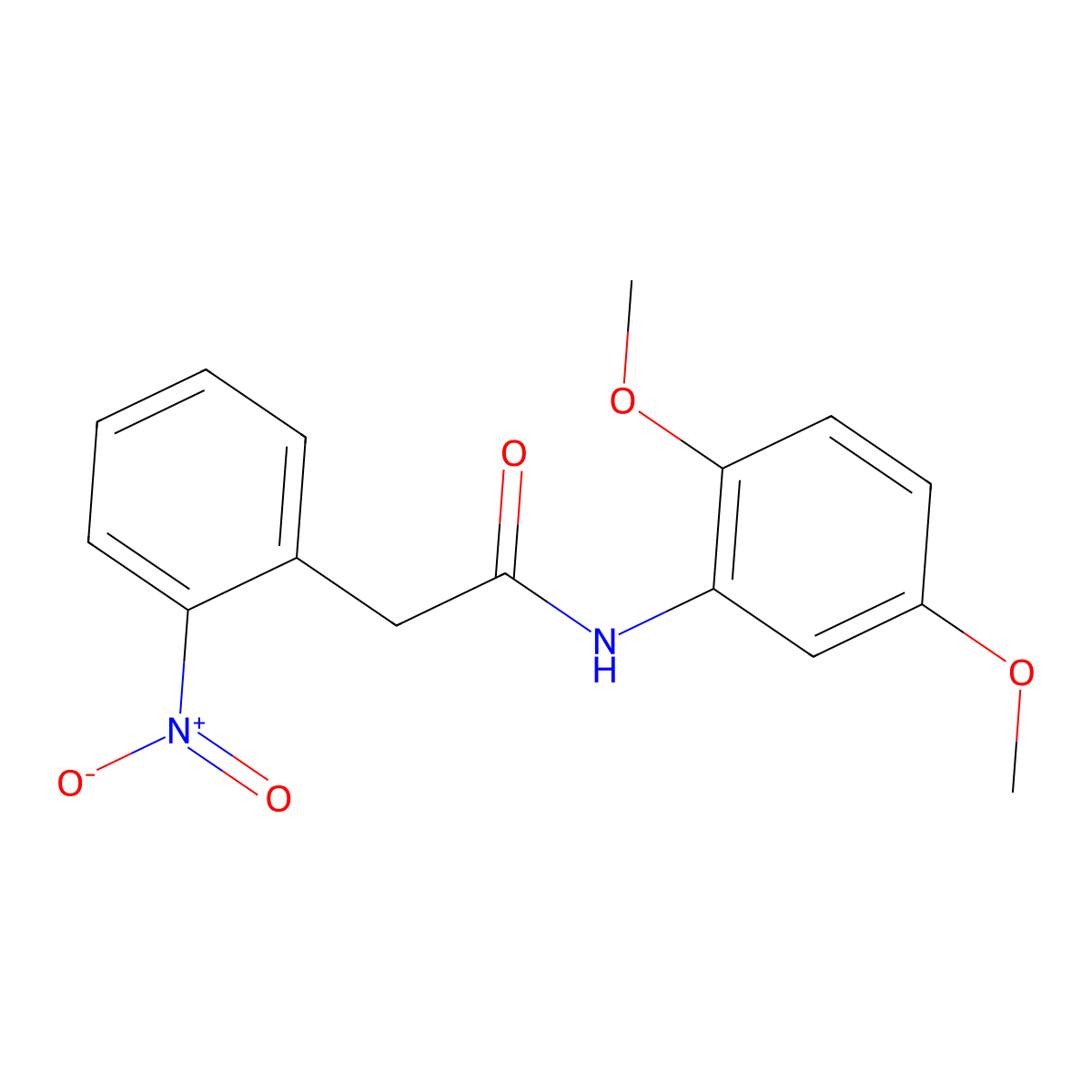N-(2,5-dimethoxyphenyl)-2-(2-nitrophenyl)acetamide molecular structure, CAS 332116-42-4