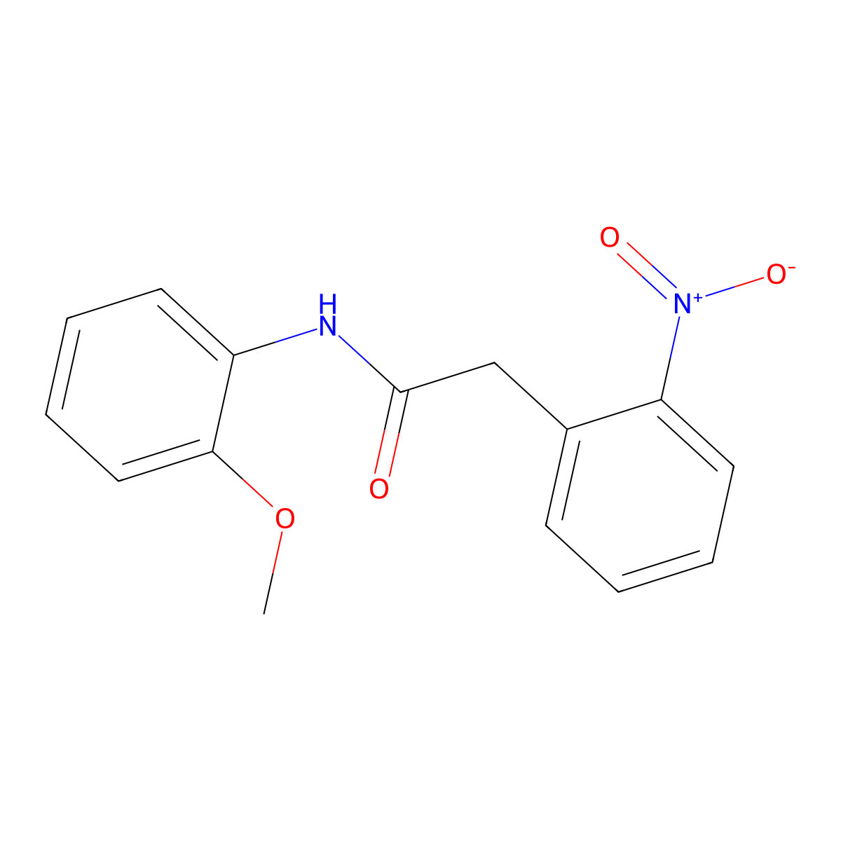 N-(2-methoxyphenyl)-2-(2-nitrophenyl)acetamide molecular structure, CAS 332116-46-8