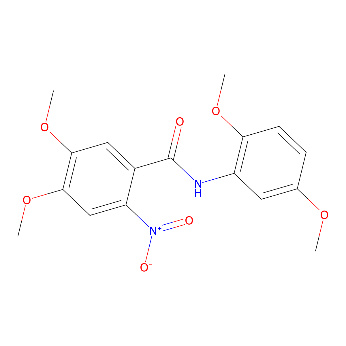 N-(2,5-dimethoxyphenyl)-4,5-dimethoxy-2-nitrobenzamide molecular structure, CAS 332116-53-7