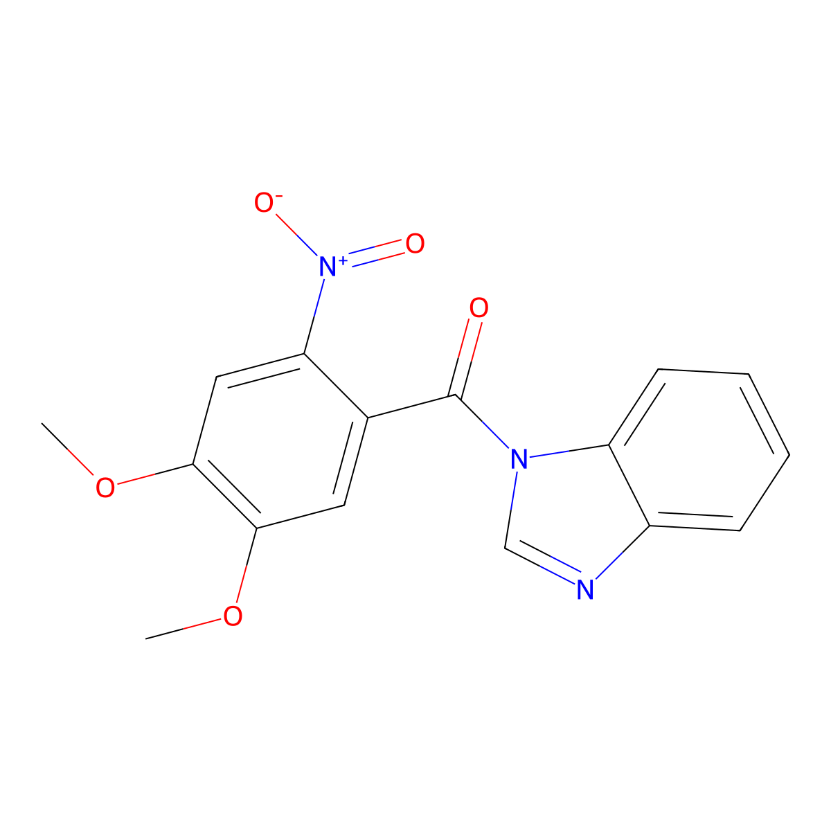 Benzimidazol-1-yl-(4,5-dimethoxy-2-nitrophenyl)methanone molecular structure, CAS 332116-77-5