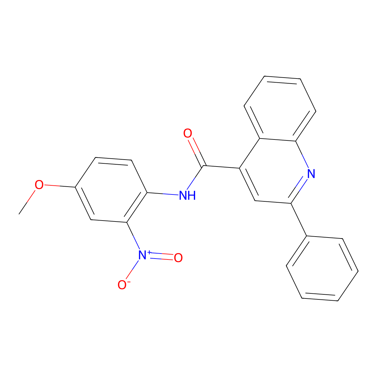 N-(4-methoxy-2-nitrophenyl)-2-phenylquinoline-4-carboxamide molecular structure, CAS 332116-85-5