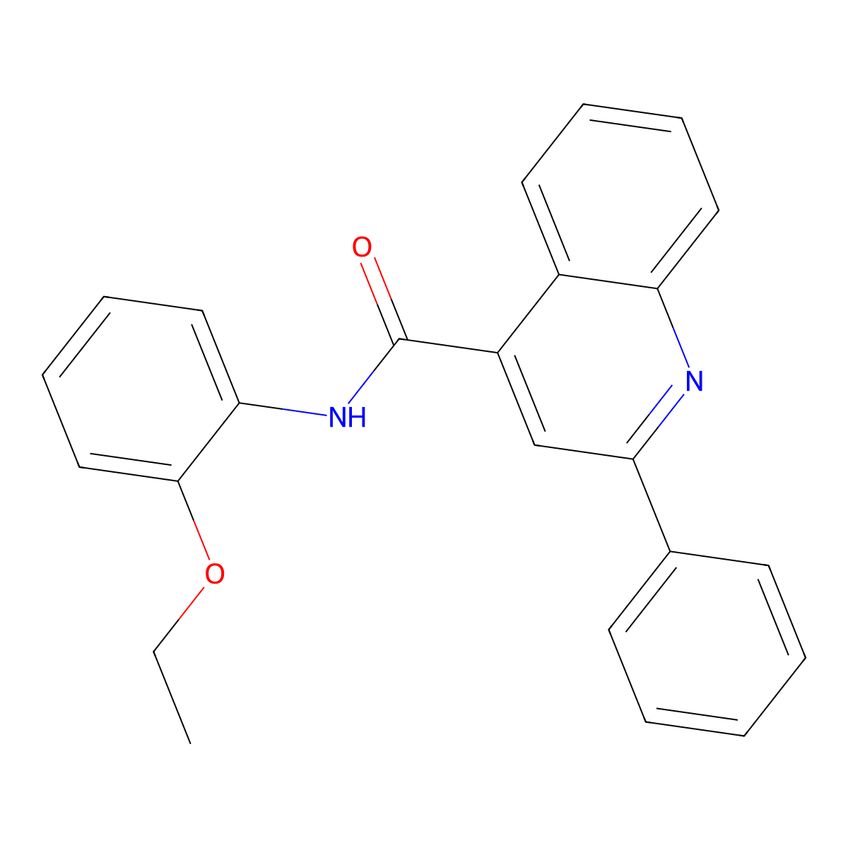 N-(2-ethoxyphenyl)-2-phenylquinoline-4-carboxamide molecular structure, CAS 332116-86-6