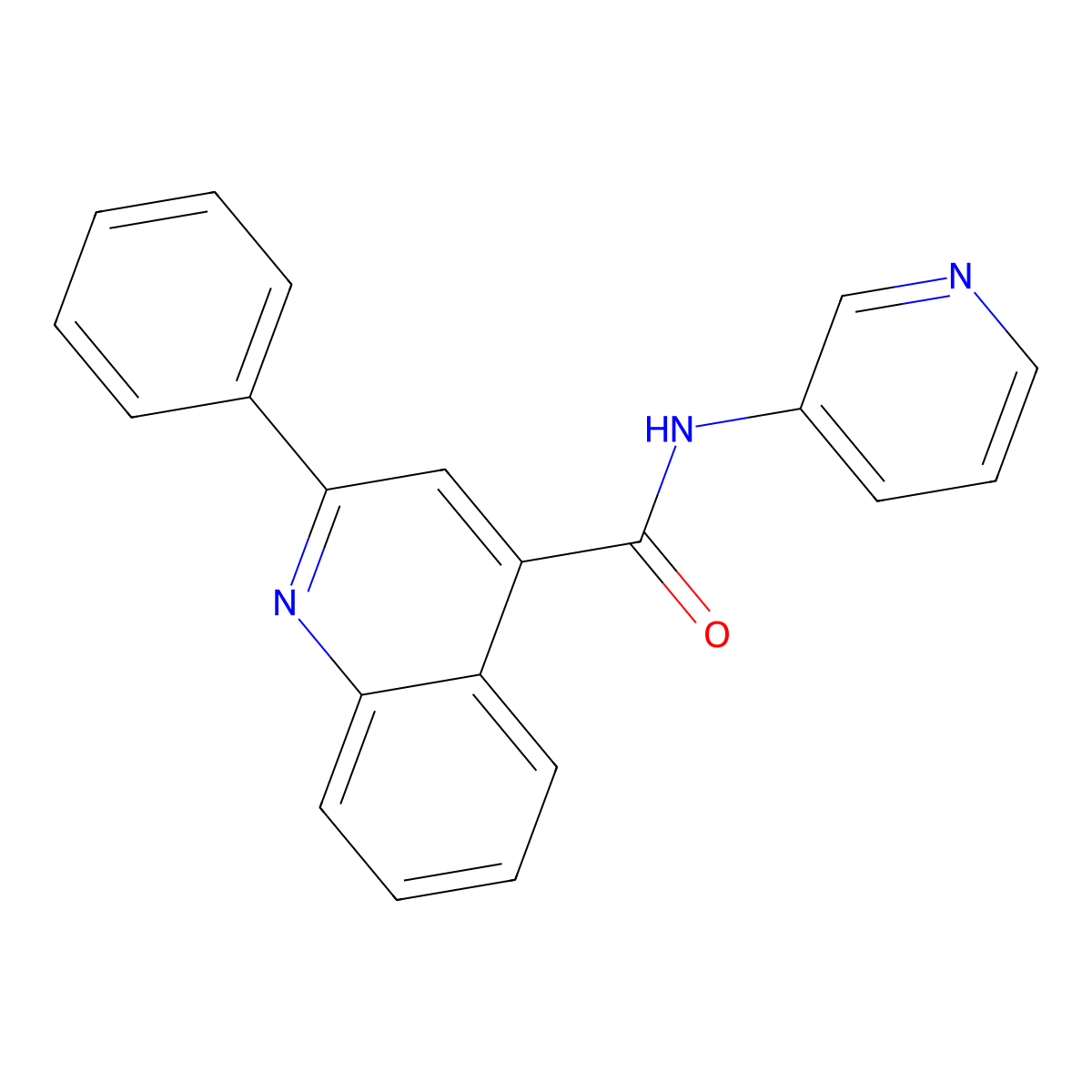 2-phenyl-N-(pyridin-3-yl)quinoline-4-carboxamide molecular structure, CAS 332116-96-8