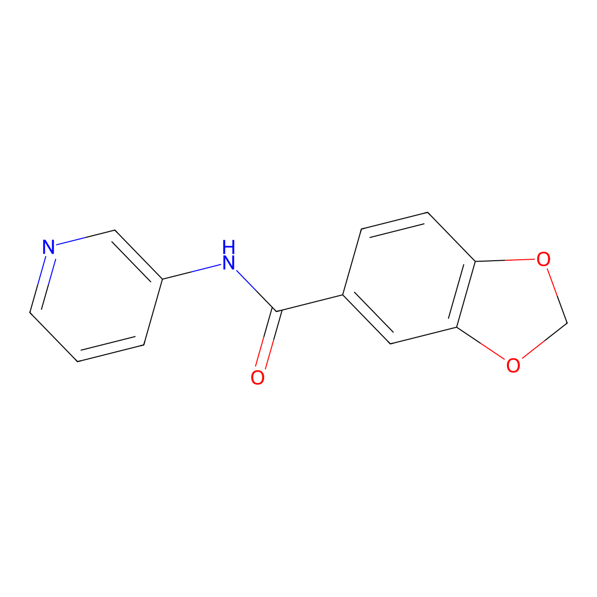 N-(3-pyridinyl)-1,3-benzodioxole-5-carboxamide molecular structure, CAS 332116-99-1