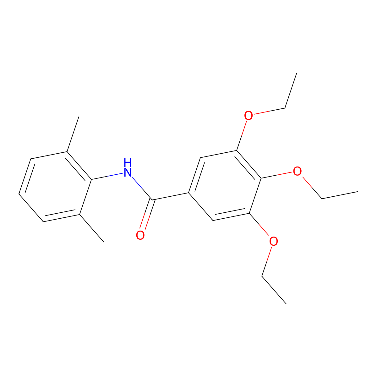 N-(2,6-dimethylphenyl)-3,4,5-triethoxybenzamide molecular structure, CAS 332117-71-2