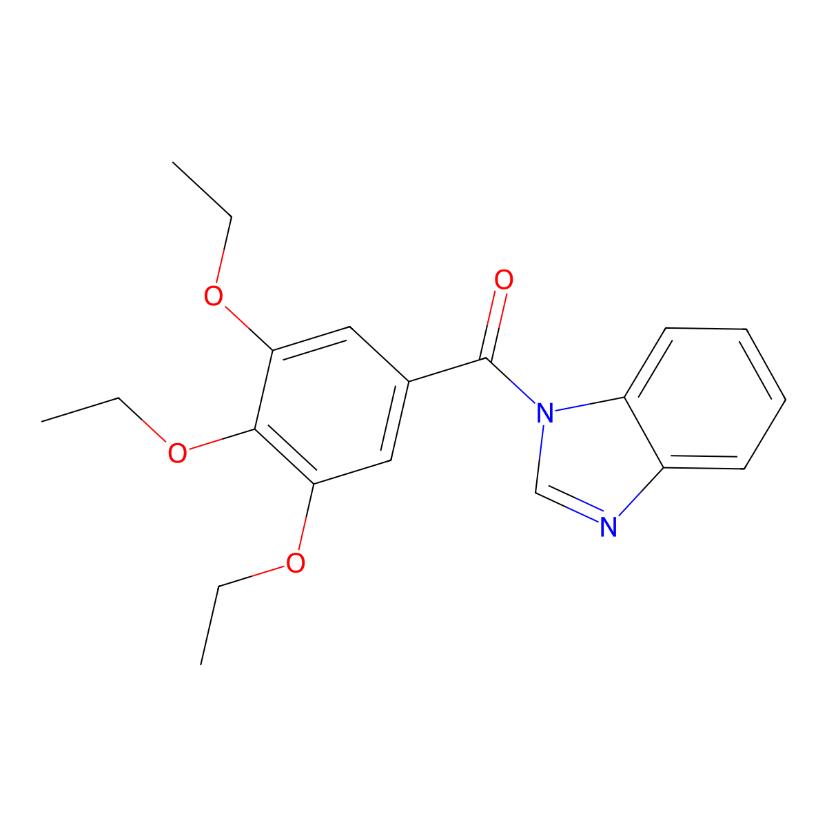 Benzimidazol-1-yl-(3,4,5-triethoxyphenyl)methanone molecular structure, CAS 332117-81-4