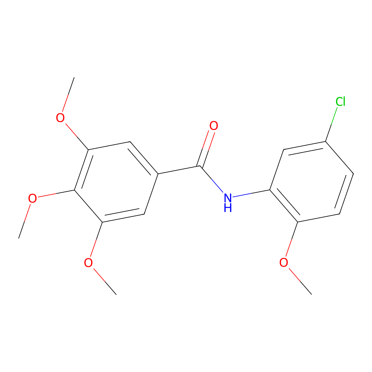 N-(5-Chloro-2-methoxyphenyl)-3,4,5-trimethoxybenzamide molecular structure, CAS 332117-88-1