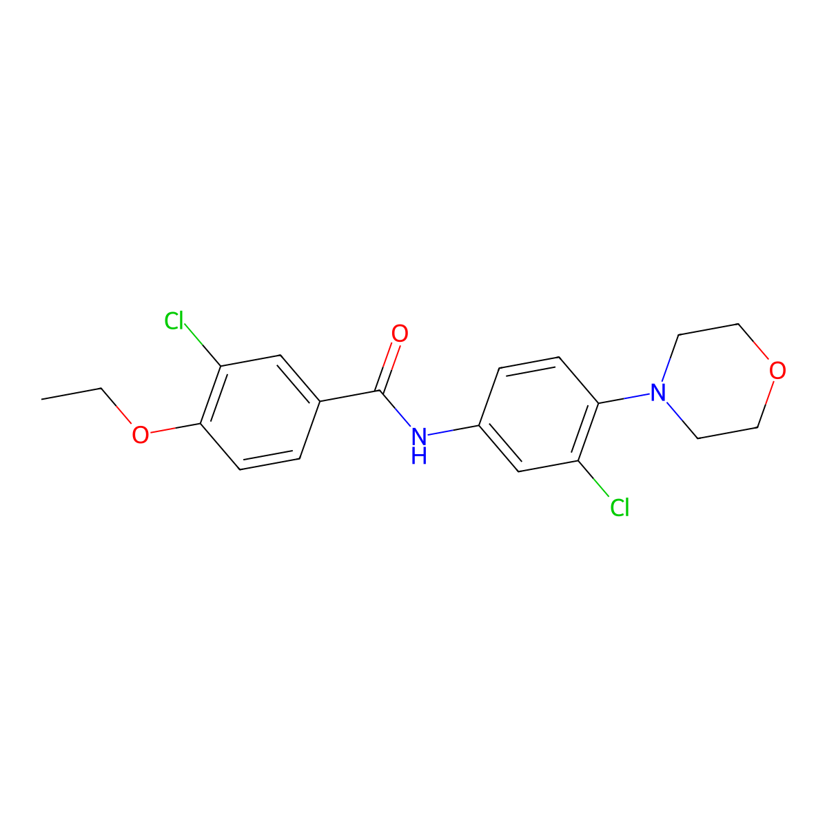 3-chloro-N-(3-chloro-4-morpholin-4-ylphenyl)-4-ethoxybenzamide molecular structure, CAS 332118-91-9