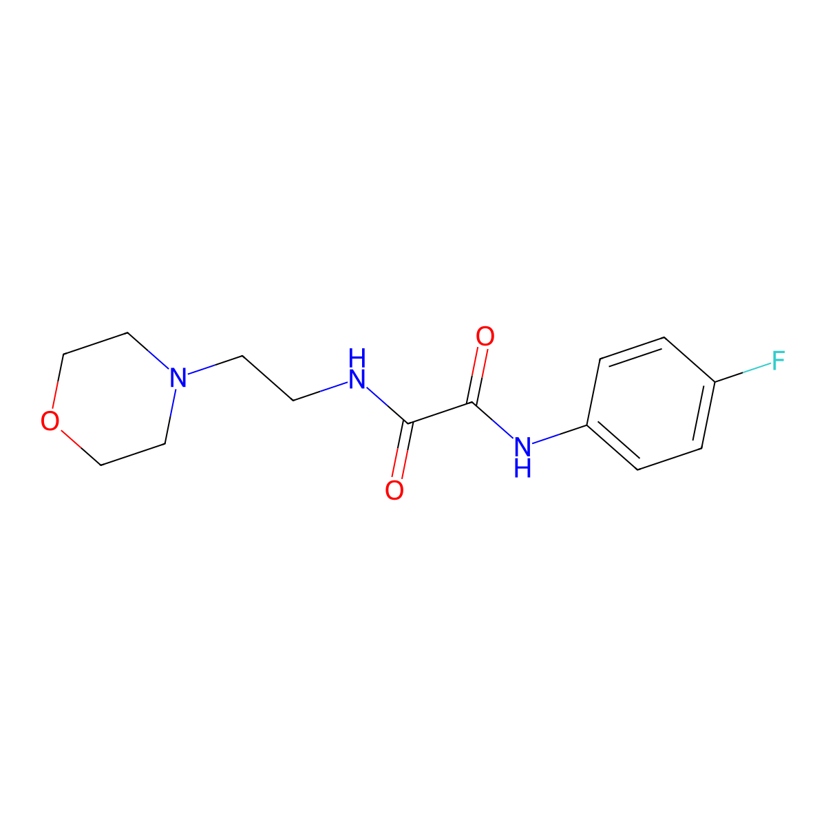 N'-(4-fluorophenyl)-N-(2-morpholin-4-ylethyl)oxamide molecular structure, CAS 332125-10-7