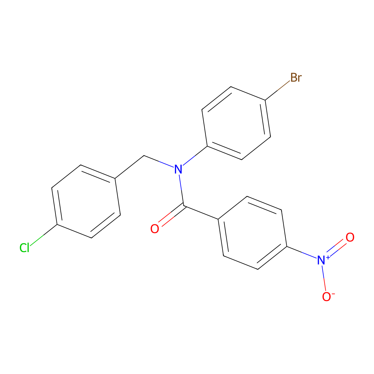 N-(4-Bromophenyl)-N-(4-chlorobenzyl)-4-nitrobenzamide molecular structure, CAS 332128-52-6