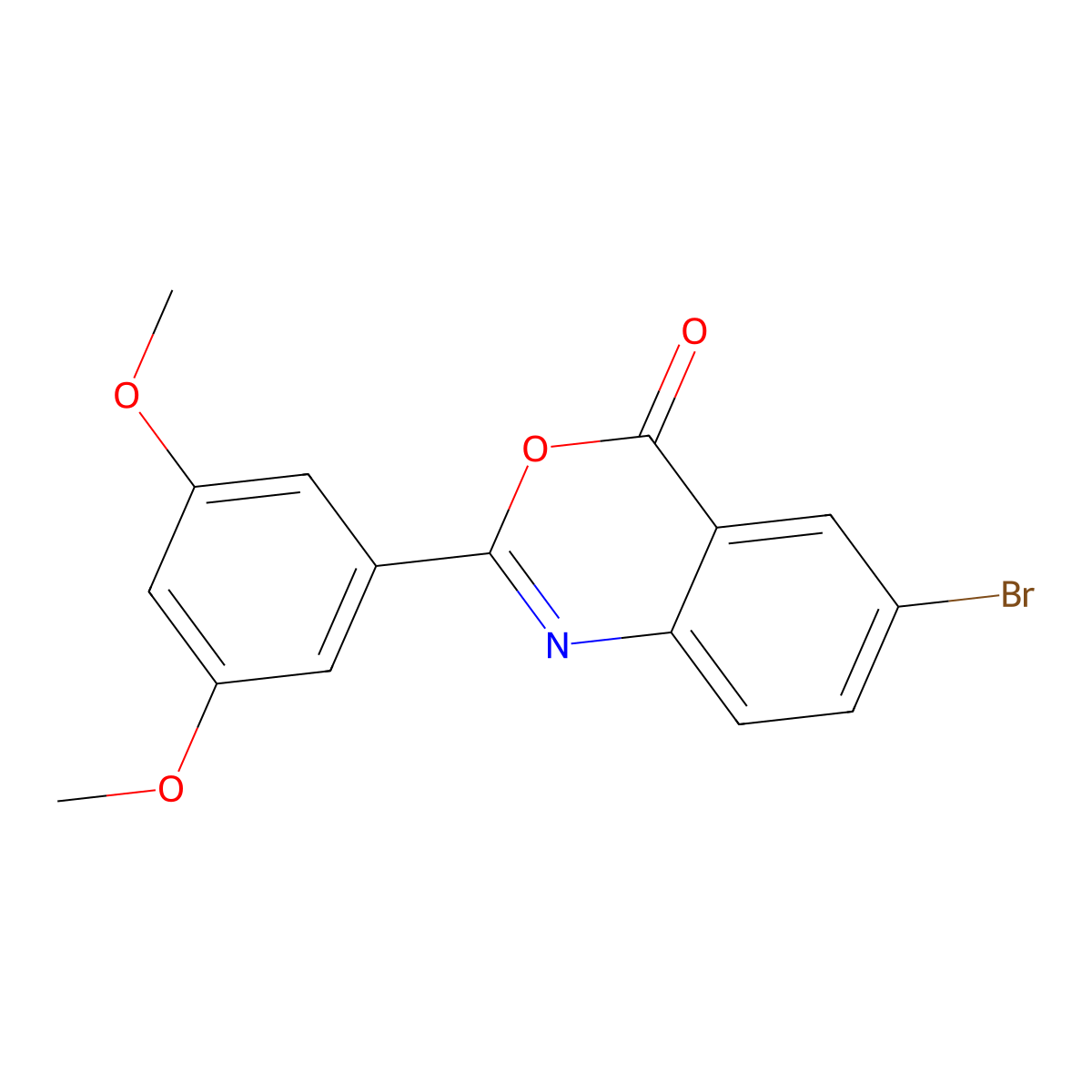 6-bromo-2-(3,5-dimethoxyphenyl)-4H-3,1-benzoxazin-4-one molecular structure, CAS 332129-20-1