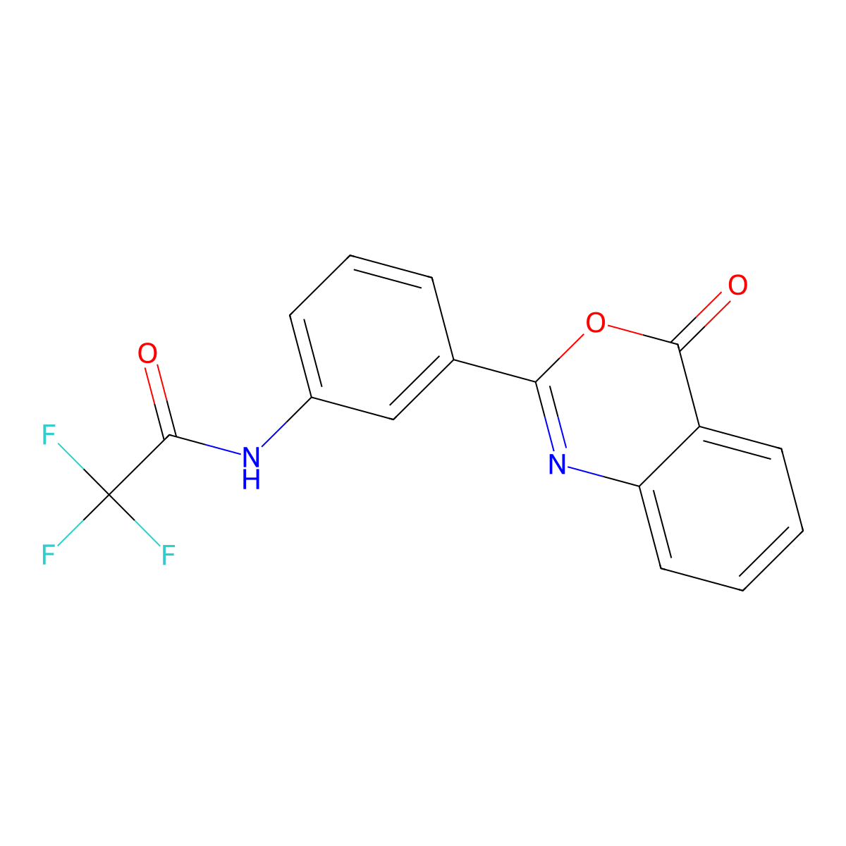 2,2,2-trifluoro-N-[3-(4-oxo-3,1-benzoxazin-2-yl)phenyl]acetamide molecular structure, CAS 332129-37-0