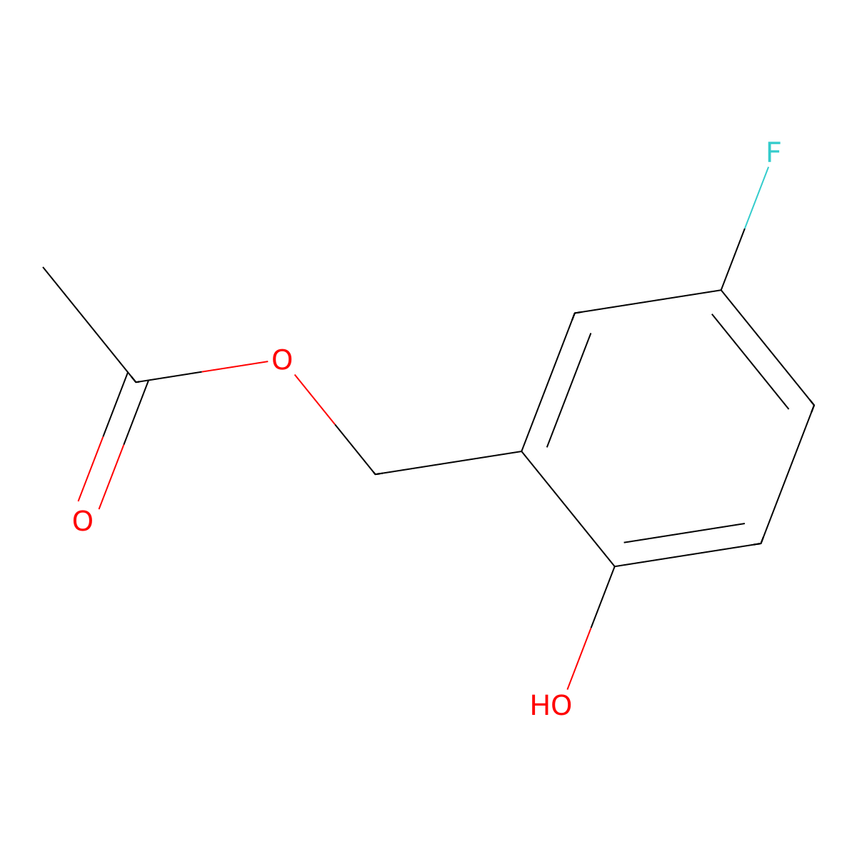 (5-Fluoro-2-hydroxyphenyl)methyl acetate molecular structure, CAS 332131-29-0