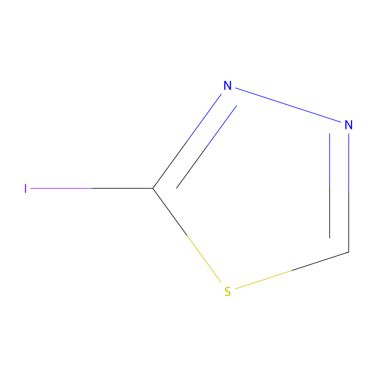 2-Iodo-1,3,4-thiadiazole molecular structure, CAS 332133-91-2