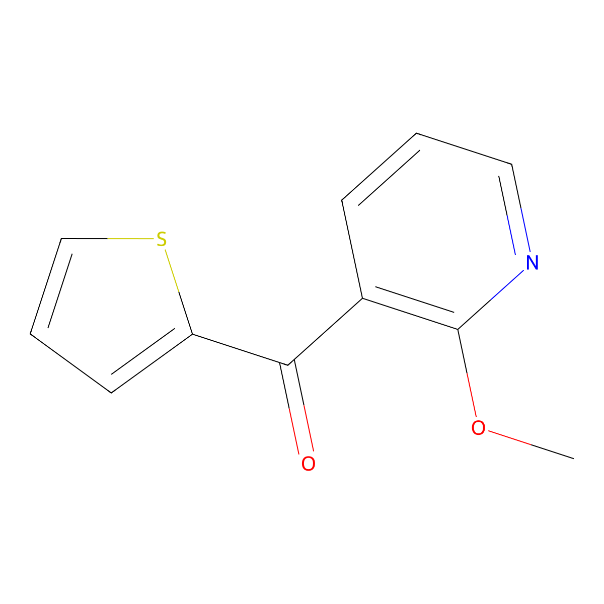 2-Methoxy-3-thenoylpyridine molecular structure, CAS 332134-11-9