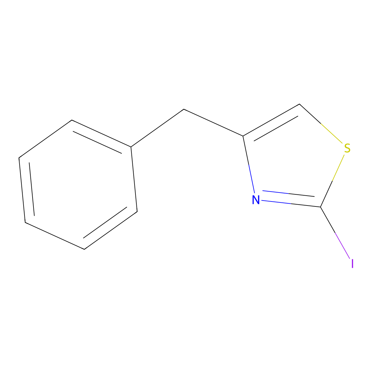 4-Benzyl-2-iodothiazole molecular structure, CAS 332135-52-1