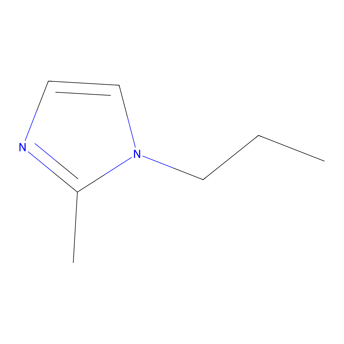 1H-Imidazole, 2-methyl-1-propyl molecular structure, CAS 33214-18-5