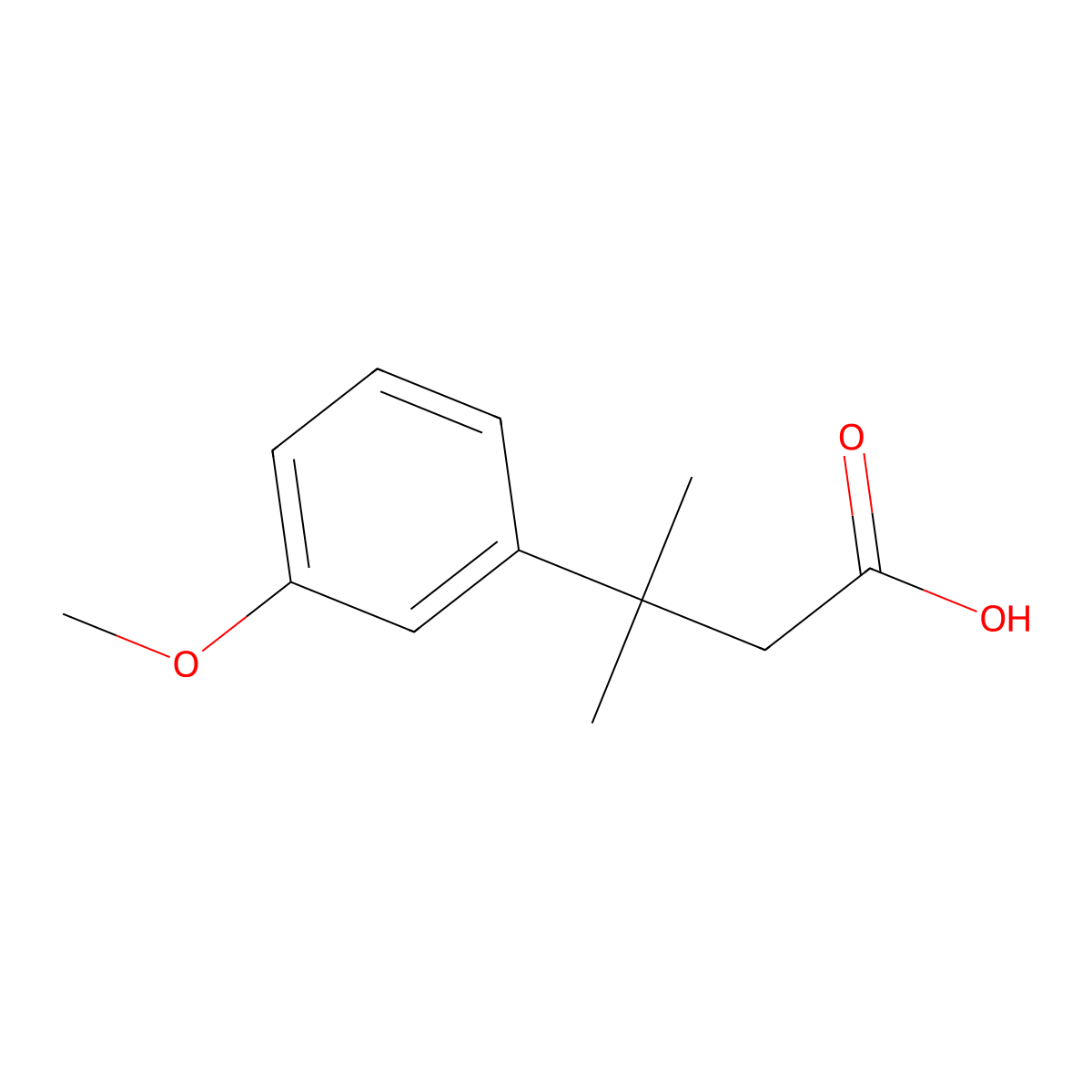 3-(3-Methoxyphenyl)-3-methylbutanoic acid molecular structure, CAS 33214-36-7